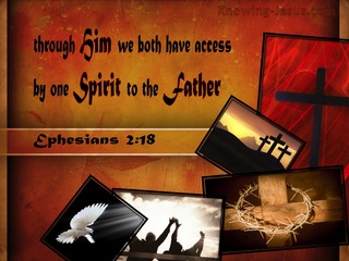 Ephesians 2:18 Access By One Spirit To The Father (red)